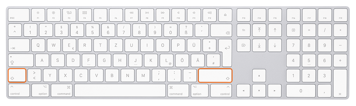 Tastatur Shift Mac - Lightroom-Tiger-Tipp #8: "Stichwort-Graffiti"